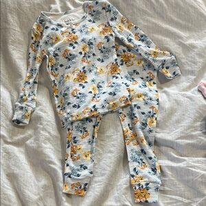 Nicole Miller Floral Kids Pajamas Blue and Yellow